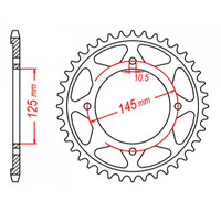 MTX 1874 Steel Rear Sprocket #428 (11-1874)