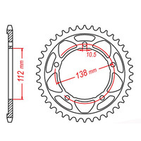 MTX 1877 Steel Rear Sprocket #525 (11-1877)