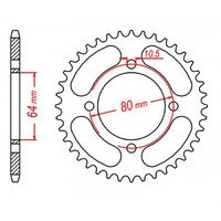 MTX 1910 Steel Rear Sprocket #520 (11-1910)