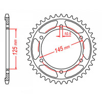 MTX 865 (2) Steel Rear Sprocket #530 (11-1AE)