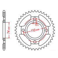 MTX 854 Steel Rear Sprocket #530 (11-1J3)