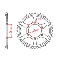 MTX 2020 Steel Rear Sprocket #520 (11-2020)