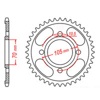 MTX 278 Steel Rear Sprocket #530 (11-367)