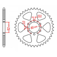 MTX 845 Steel Rear Sprocket #520 (11-37F)