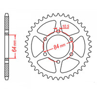 MTX 814 Steel Rear Sprocket #530 (11-440)