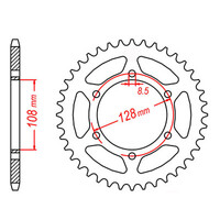 MTX 804 Steel Rear Sprocket #428 (11-487)