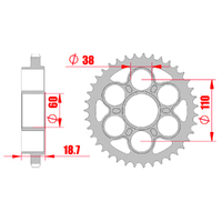 MTX 50901 Steel Rear Sprocket #525 (11-50901)