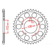 MTX 1871 Steel Rear Sprocket #530 (11-5EB)