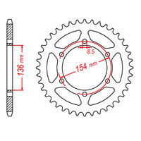 MTX 009 Steel Rear Sprocket #520 (11-BM9)