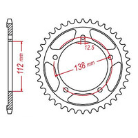 MTX 1316 Steel Rear Sprocket #520 (11-MGZ)