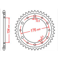 MTX 1340 Steel Rear Sprocket #530 (11-MT4)