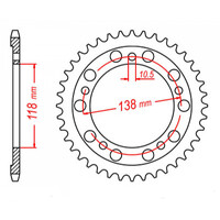 MTX 1314 (2) Steel Rear Sprocket #525 (11-MV4)