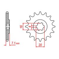 MTX 422 Steel Front Sprocket #520 (10T)