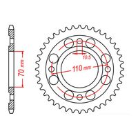 SPROCKET REAR MTX 246 SPACER #530 11-413-SP