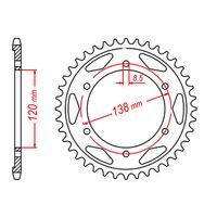 SPROCKET REAR MTX 312 40T #525 11-MR7-40