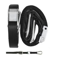 GORILLAS GRIP TIE DOWN 25MM SNAP & HOOK BLK/BLK LOOP